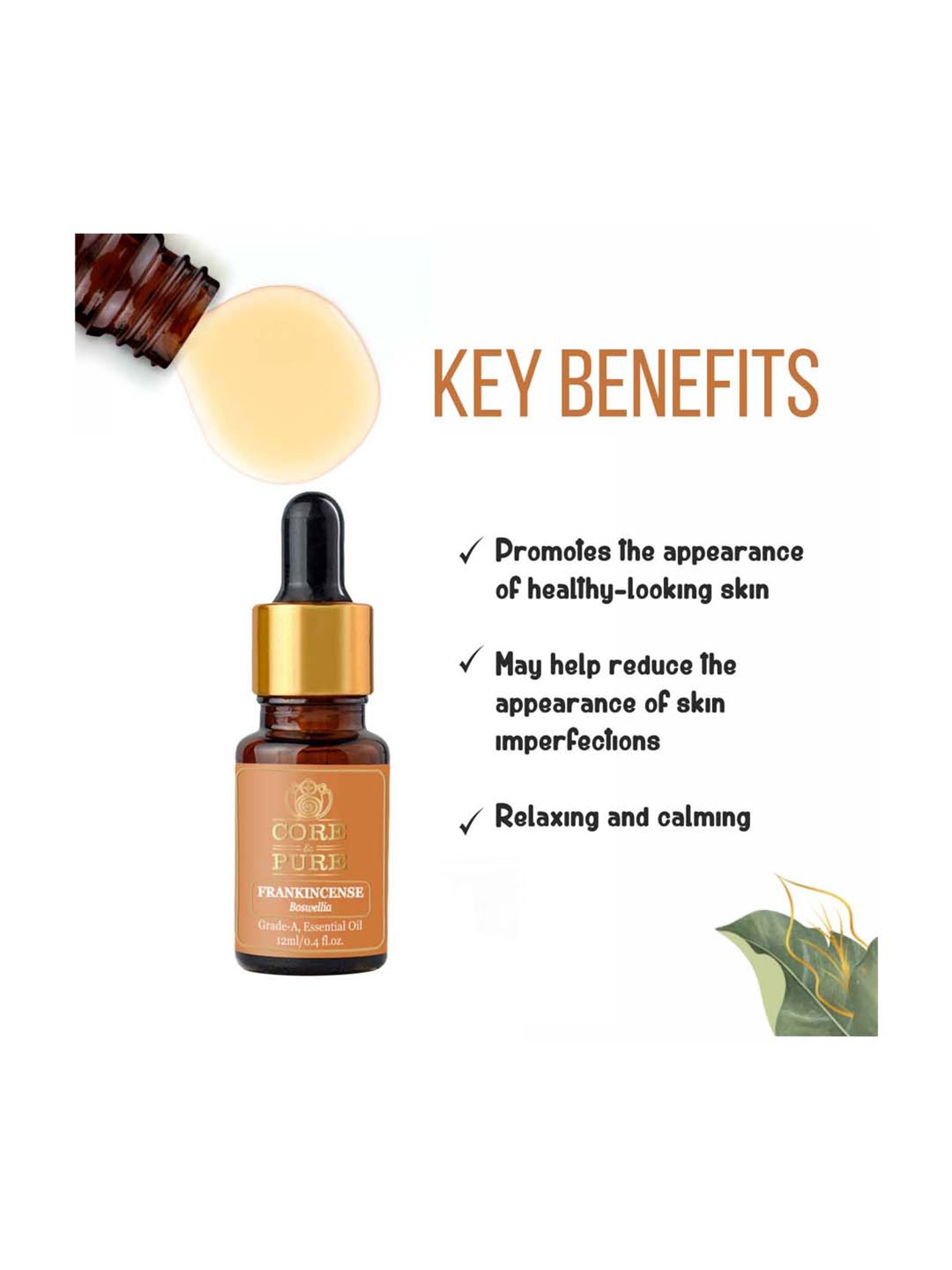 CORE & PURE Frankincense Essential Oil - 12 ml