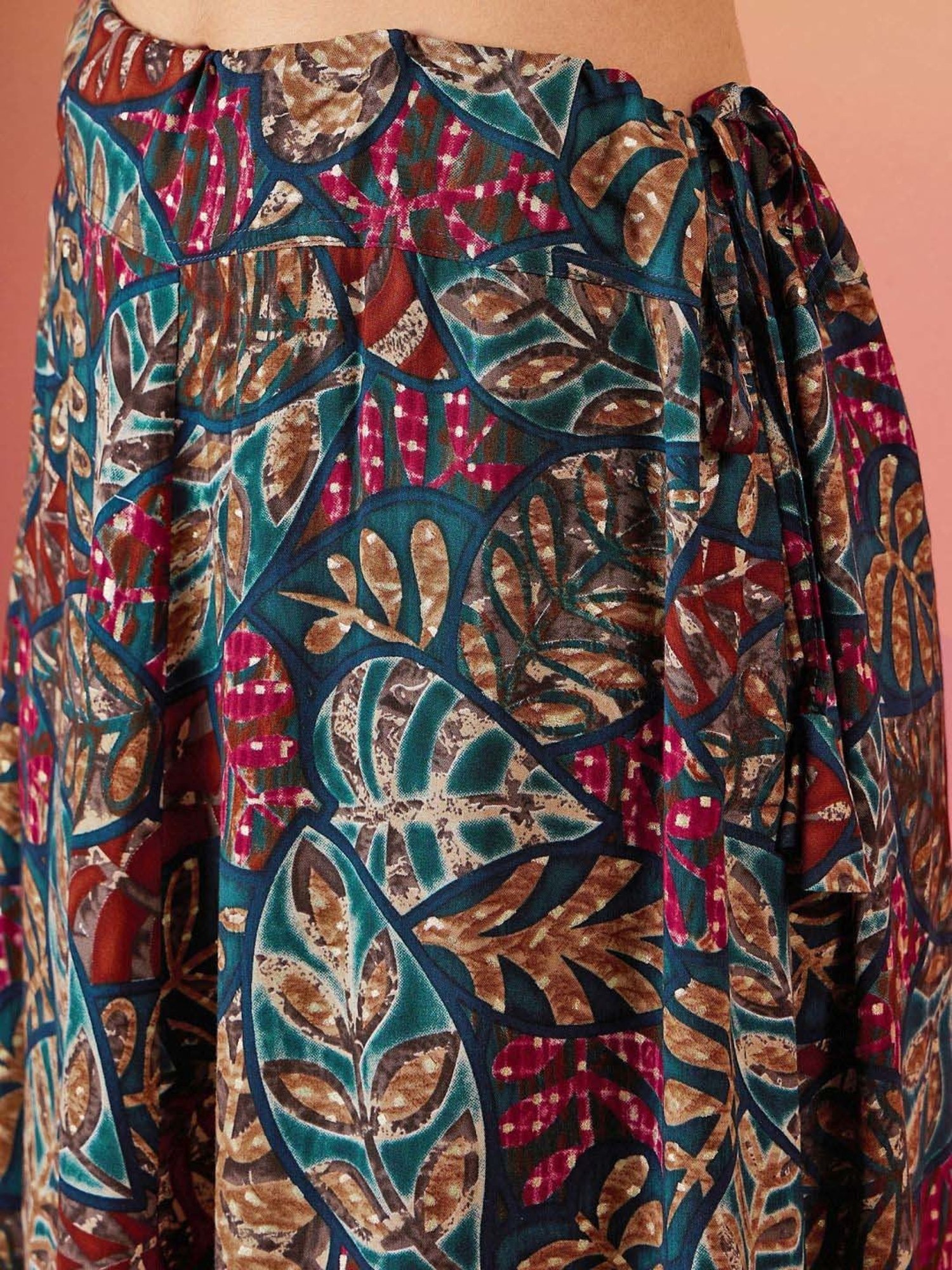 Inweave Multicolored Printed Skirt