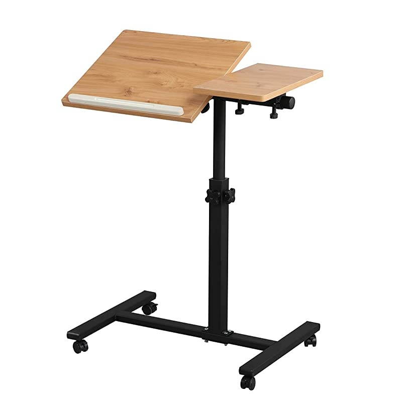 Laptop Table Lap Desk for Laptop Cart Tilting Overbed Bedside Table Overbed Desk Overbed Table with Wheels Adjustable Laptop Stand Sofa Side Table
