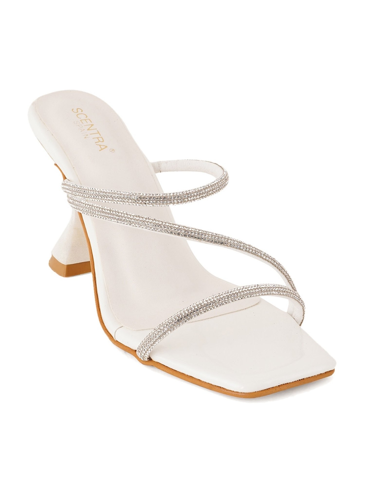 Scentra Women's White Casual Stilettos