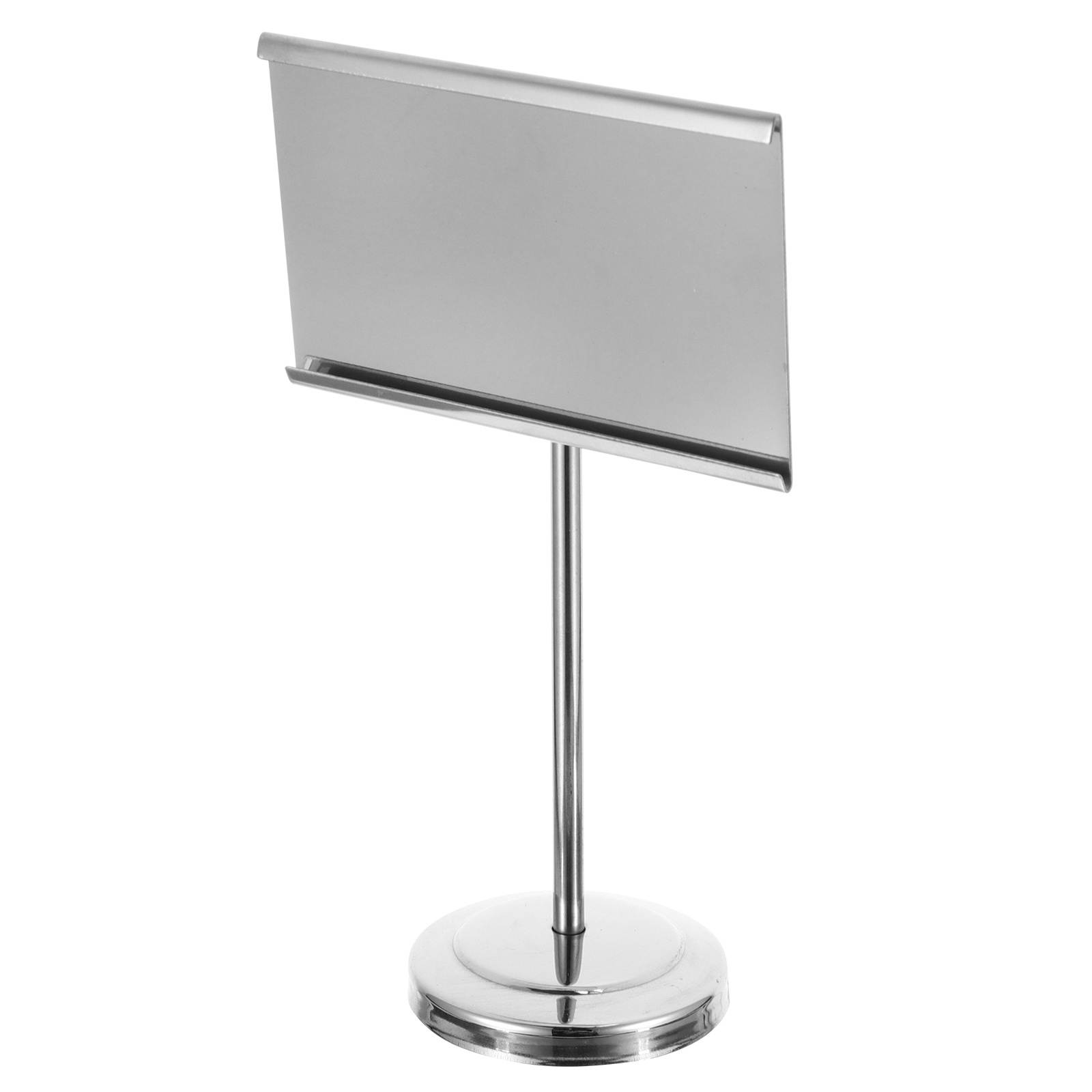 1pc Stainless Steel Menu Stand Stable Table Number Stand  for Hotel Restaurant
