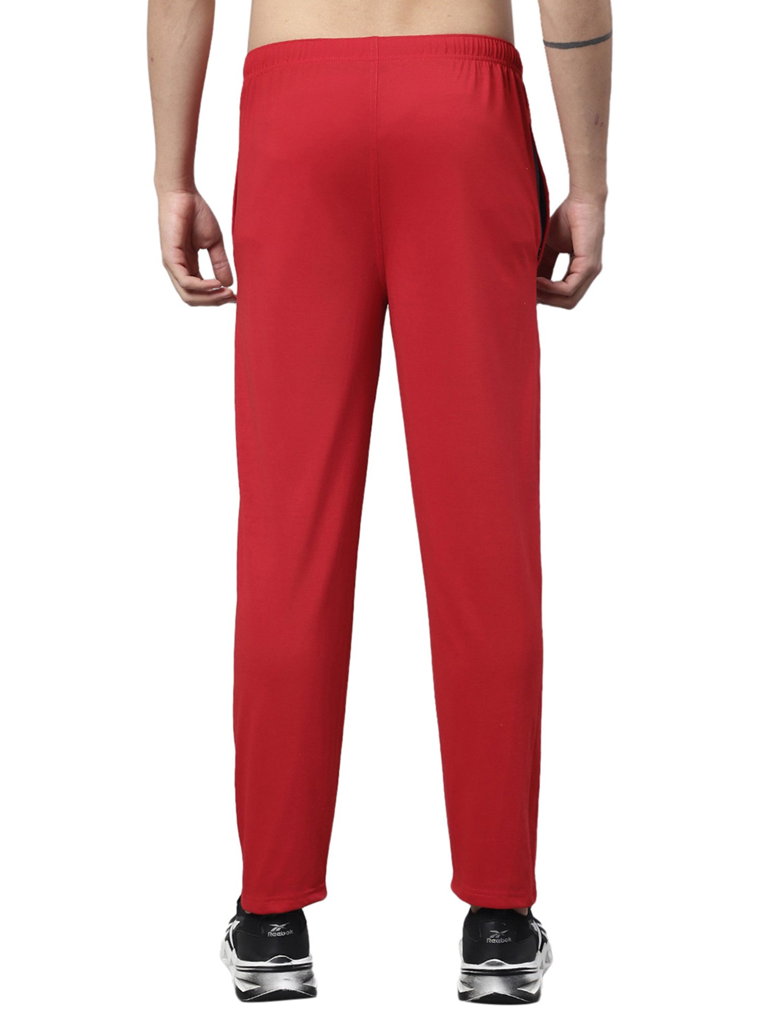 Vimal Jonney Red & Olive Cotton Lounge Pants - Pack of 2