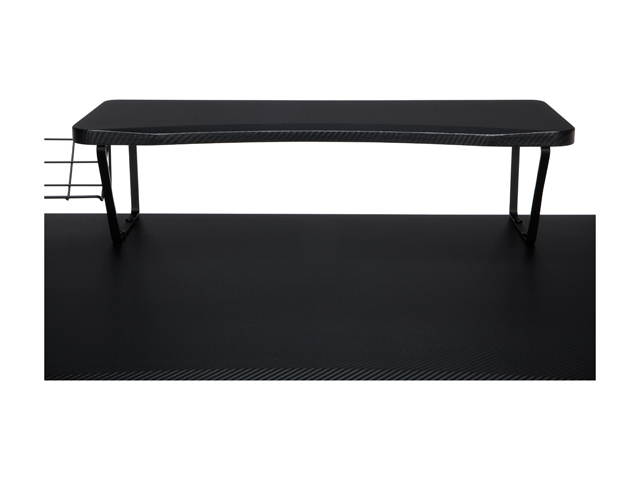 Essentials Collection 55" Gaming Computer Desk, 35" Monitor Shelf, X-Base, in Black/Black (ESS-1100-BLK-BLK)
