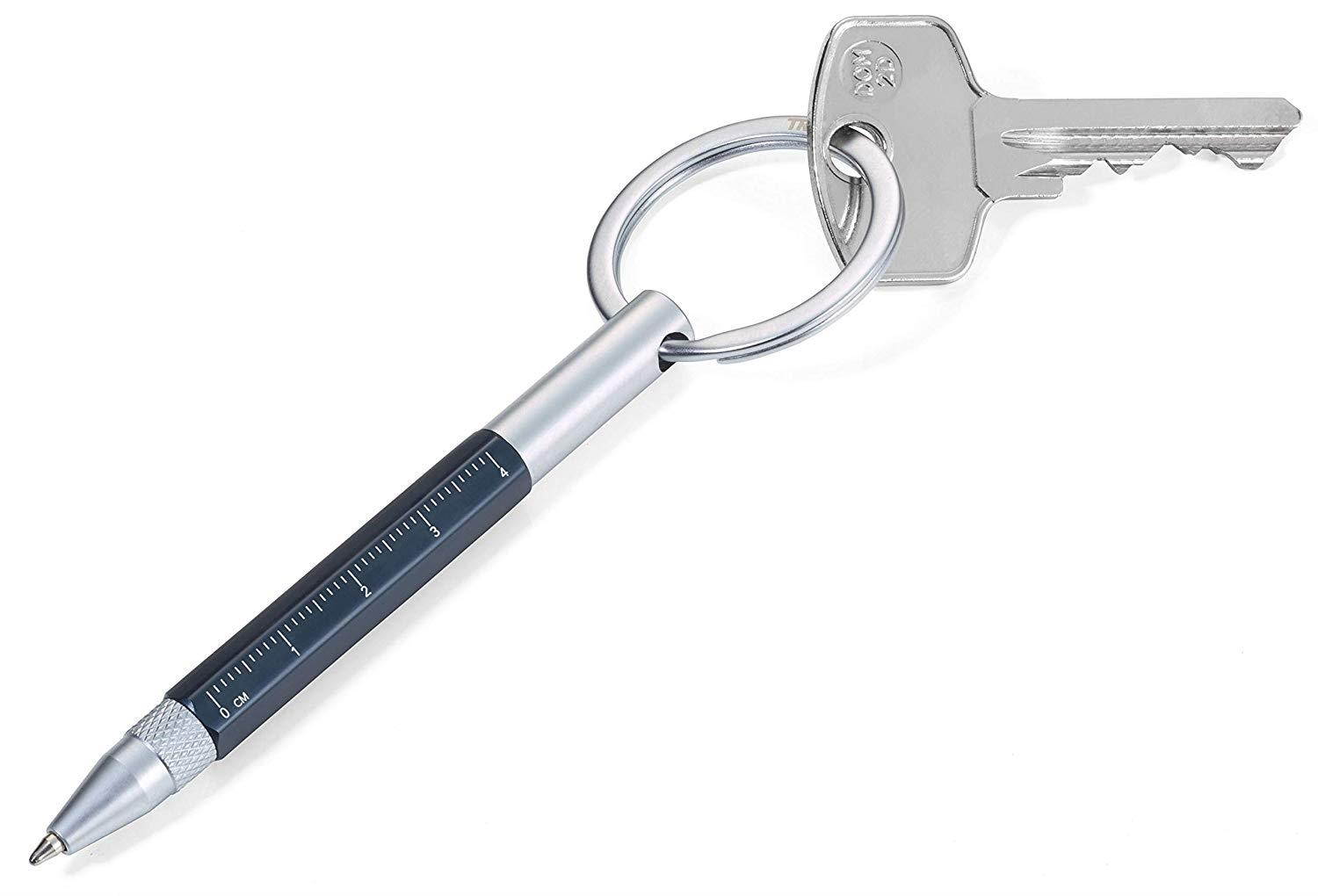 Troika Micro Construction Pen & Stylus Key Ring, Black (KYP25BK)