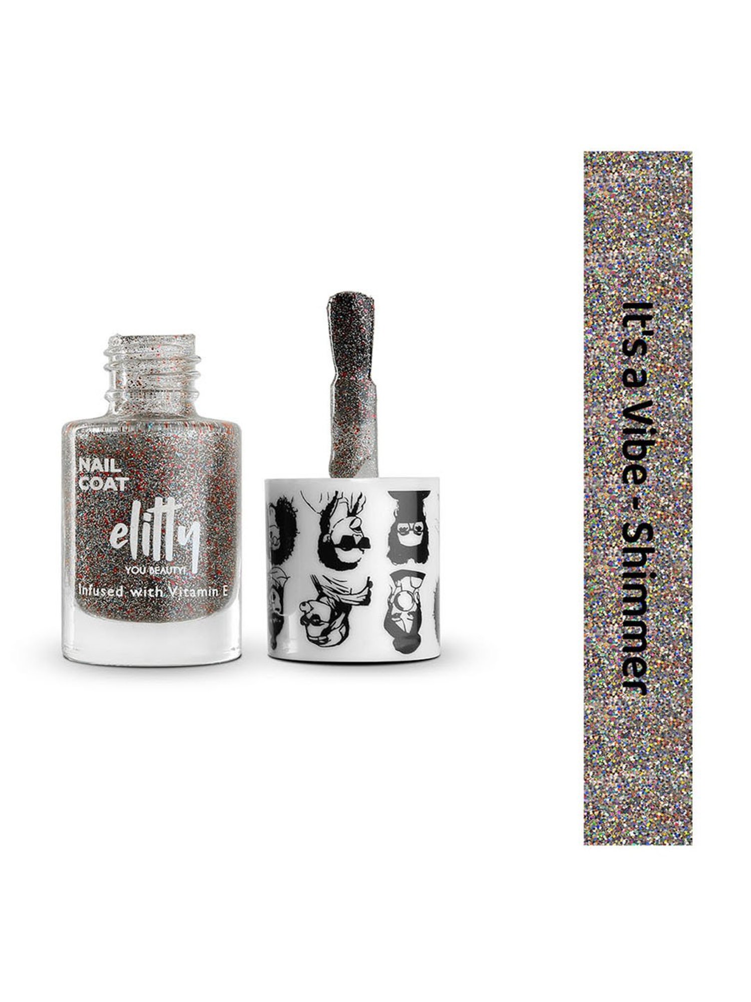 Elitty Mad Over Nails Shimmer Nail Polish It's a Vibe (Multi) - 6 ml