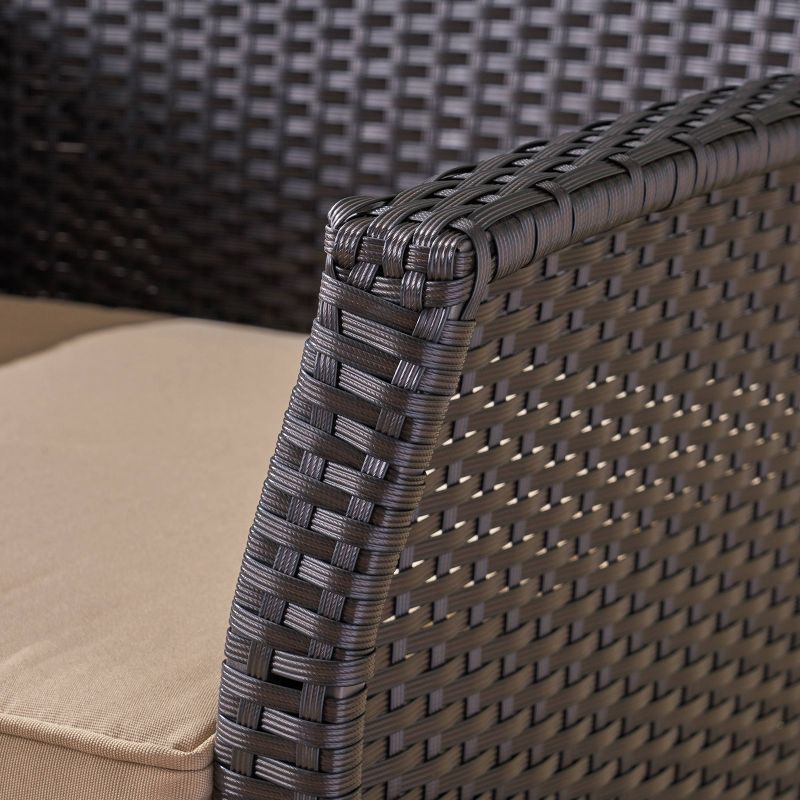 St Lucia 2pc Wicker Club Chairs - Brown/Tan - Christopher Knight Home