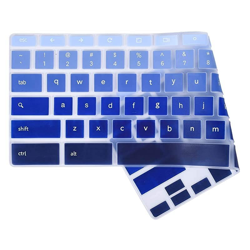 Keyboard Cover Skin Compatible with 11.6" Samsung Chromebook 3 XE500C13,Samsung Chromebook 4 XE350XBA 15.6",Samsung Chromebook 2 XE500C12,12.2" Samsung Chromebook Plus V2 2-in-1 (Ombre Blue6s)