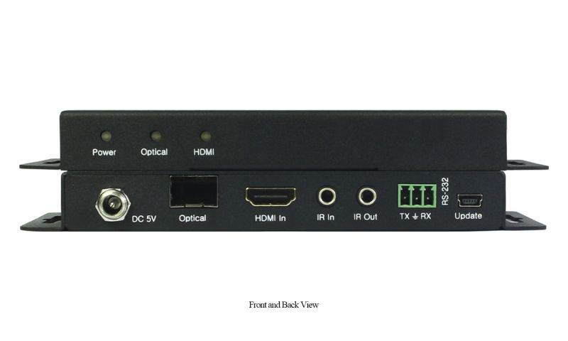 BZBGEAR 4K UHD 18Gbps Fiber Optic Extender over Single or Mulit-mode Fiber Optic cabling with RS-232 and 2-way IR