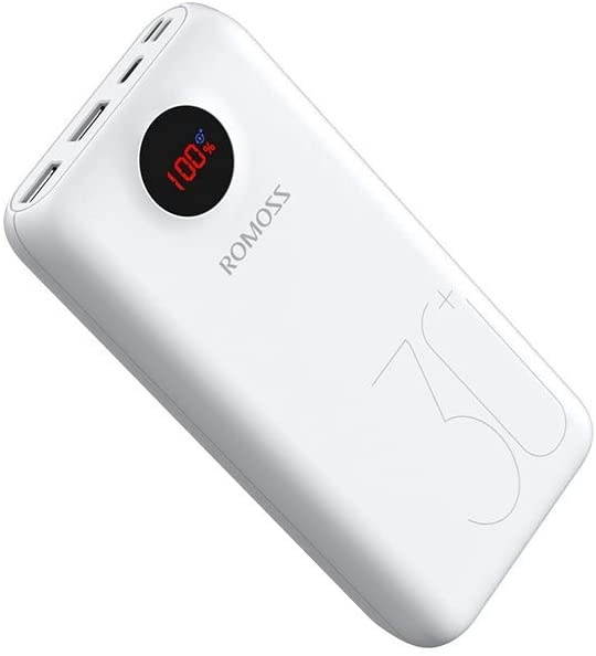 ROMOSS USB C Power Bank, 26800mAh PD Portable Charger 18W 3 Outputs and 3 Inputs External Battery Packs Compatible for iPhone Xs Max, iPad Pro, Nintendo Switch, Samsung S8 and Other Smart Devices