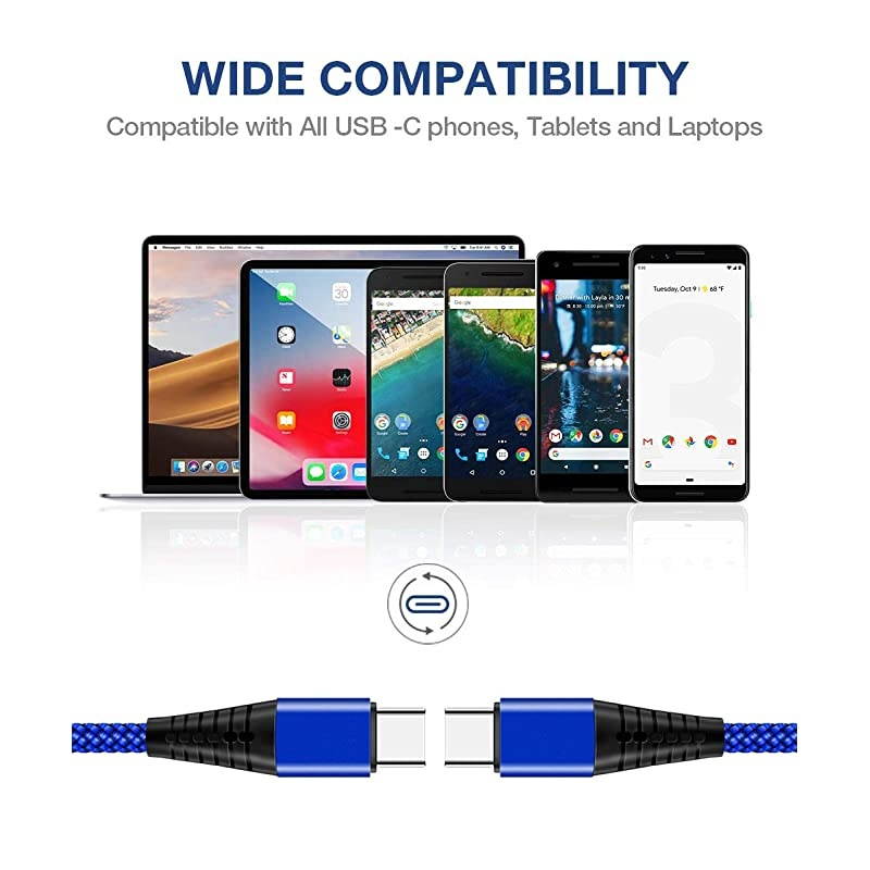 C to C Charger Cable Cord for Samsung Galaxy Note 10 10+ 5GS20 Ultra S20 Plus S10+ Note10 Lite20Note20 A71 A90 A70 A80 A51 A81 A91Moto Motorola G7 Power60W PD Fast Charge Charging Wire 66FT