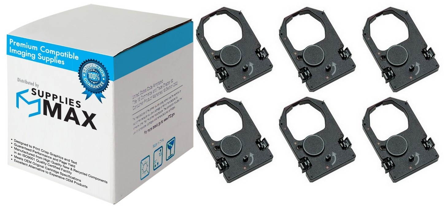 SuppliesMAX Compatible Replacement for Wincor Nixdorf 10600015655P Purple Printer Ribbons (6/PK) - Equivalent to NCR 198161)