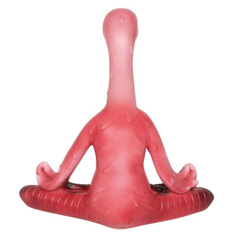 Resin Yoga Flamingo in Lotus - Exhart
