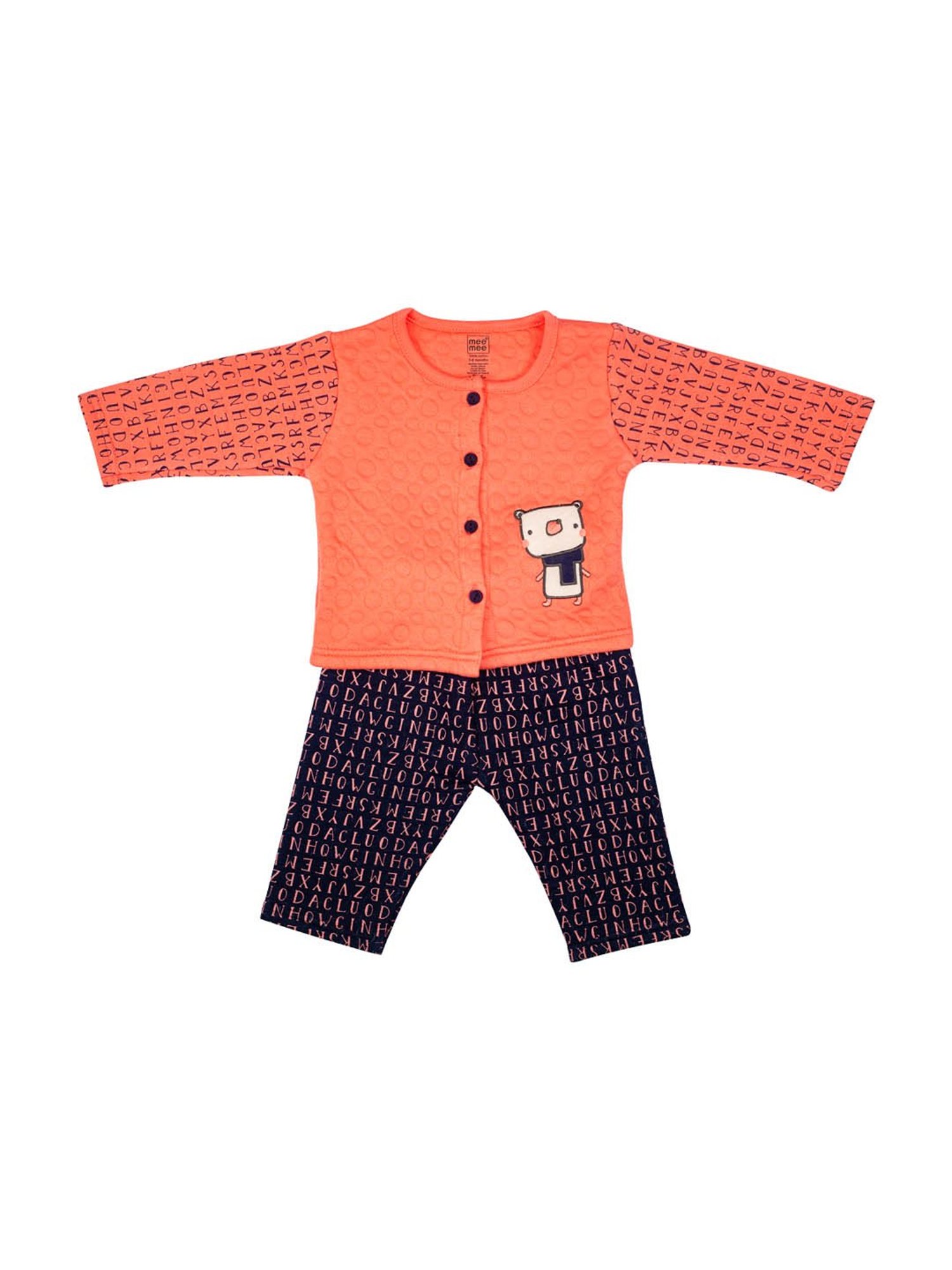 Mee Mee Kids Peach Printed Top with Pants