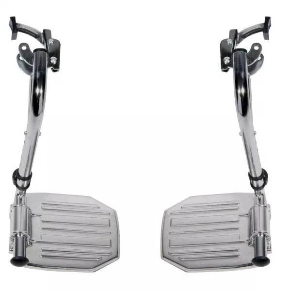 Drive Medical Chrome Swing Away Footrests with Aluminum Footplates Model stdsf-tf