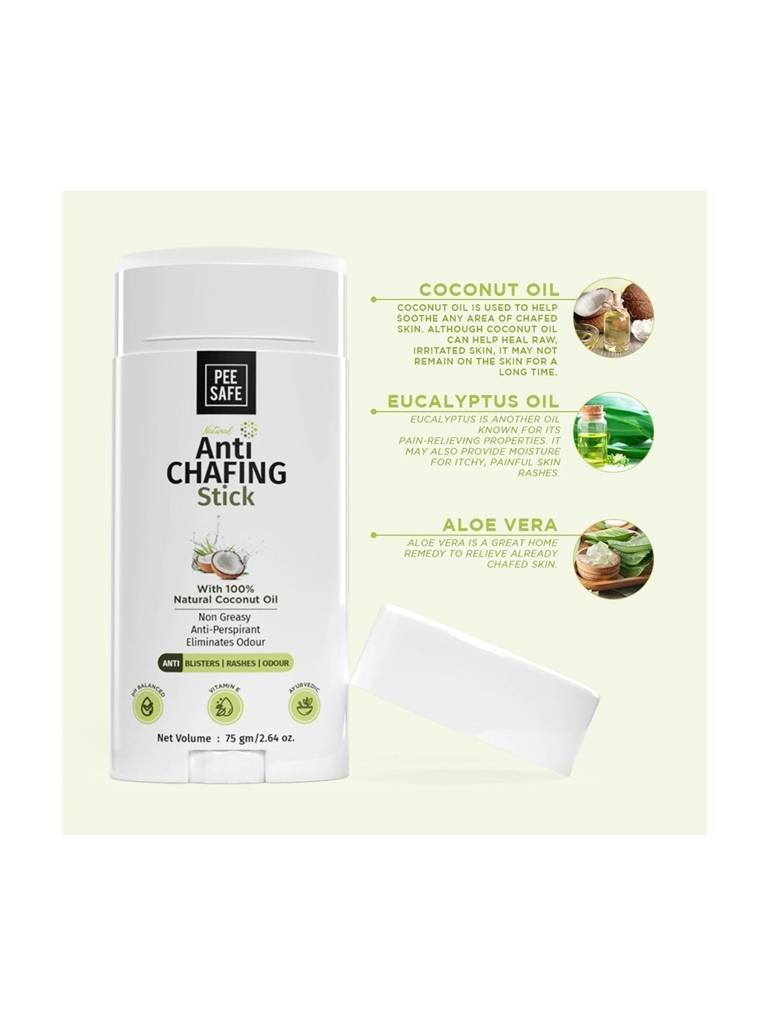 Pee Safe Anti Chafing Stick - 75 gm