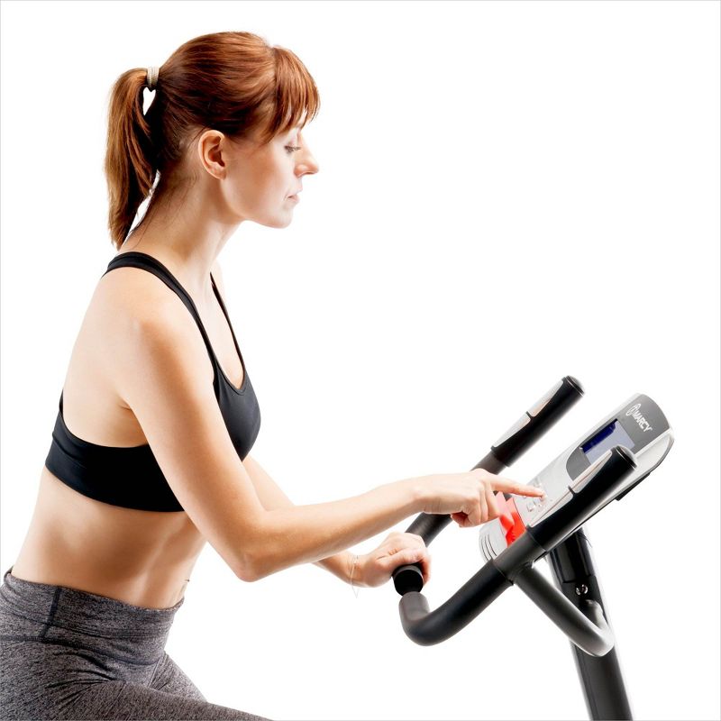 Body Flex Sports Body Rider BRF700 Stationary Full Body Cardio Exercise Upright Fan Bike with Dual Action Handlebars and Adjustable Seat