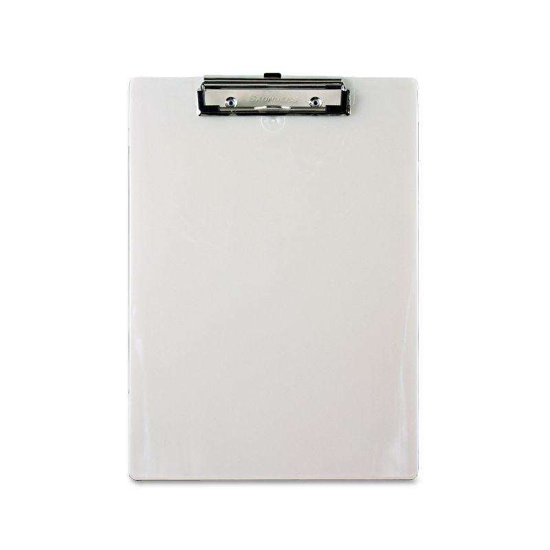 Saunders Plastic Clipboard 1/2" Capacity Holds 8 1/2w x 12h Pearl 00442