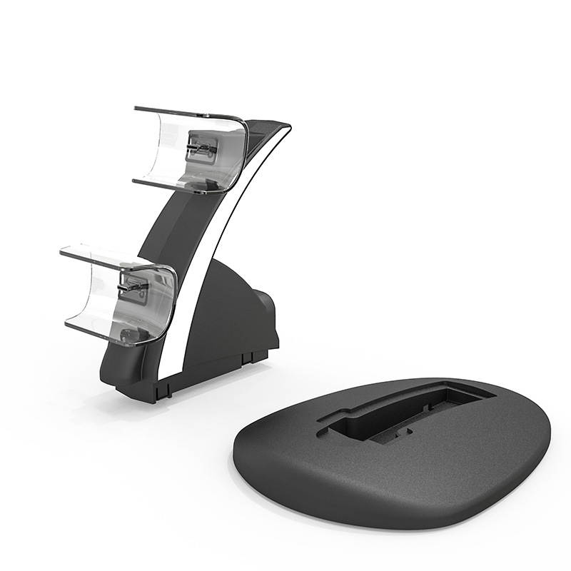 Brightup Dual Charger for PS5 Controller,Wechip Fast Charging Station Charger Dock with LED Indicator Safety Chip Protection Portable Gaming Charging Station Stand, Black