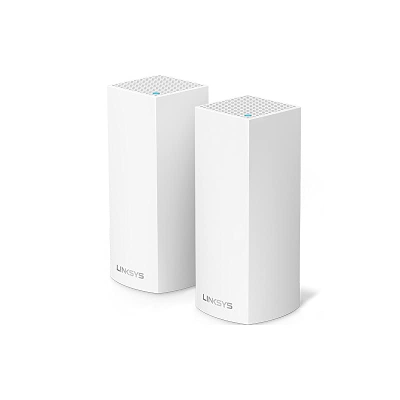 WHW0302 Velop Mesh Router (Tri-Band Home Mesh Wi-Fi System for Whole-Home Wi-Fi Mesh Network) 2-Pack, White