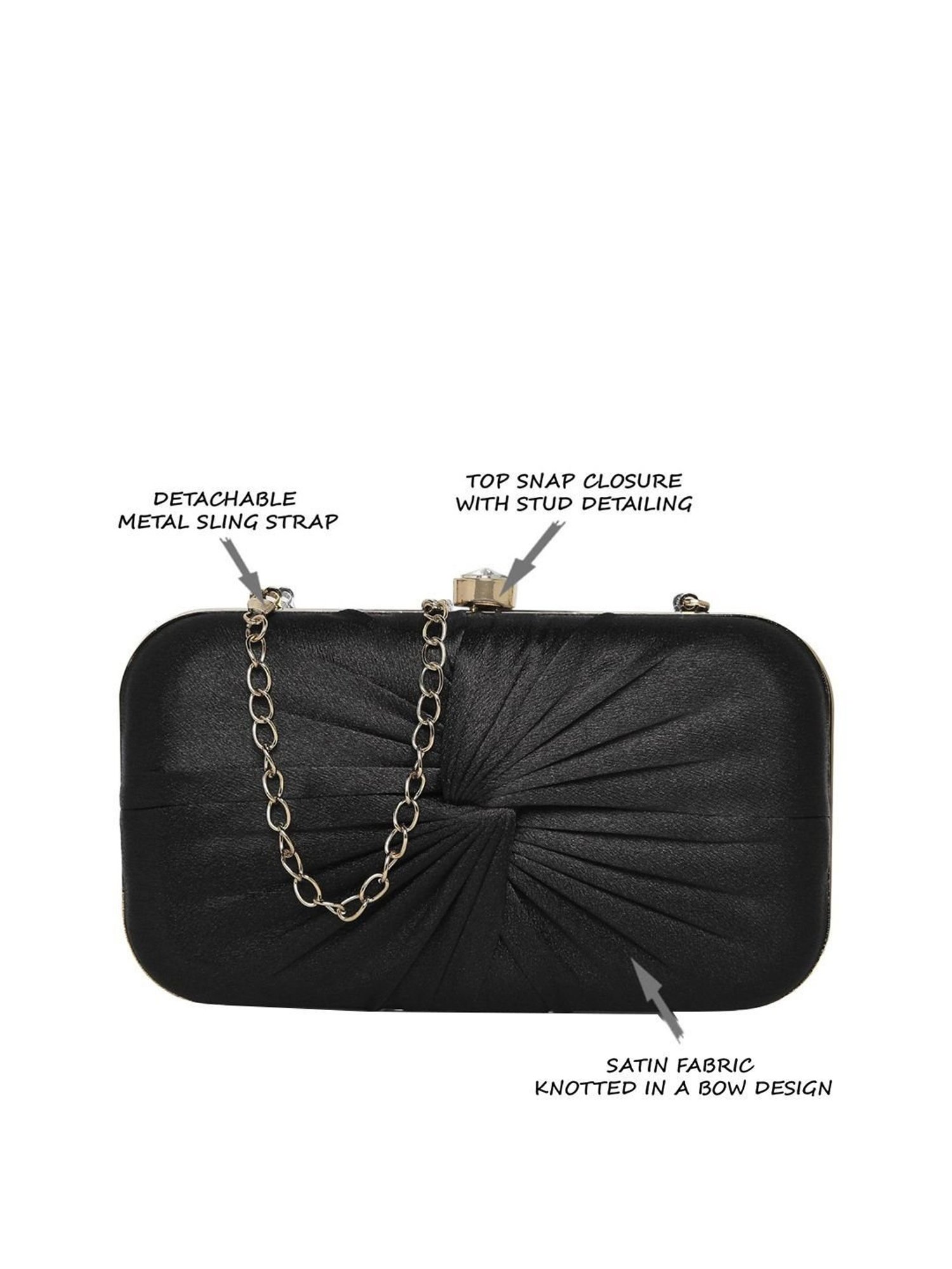 Lavie Cheer Frame Black Synthetic Clutch
