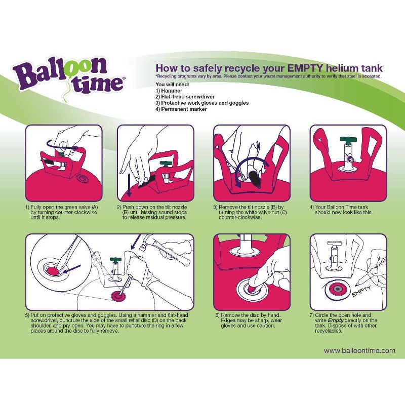 8.9 cu ft Helium Balloon Kit