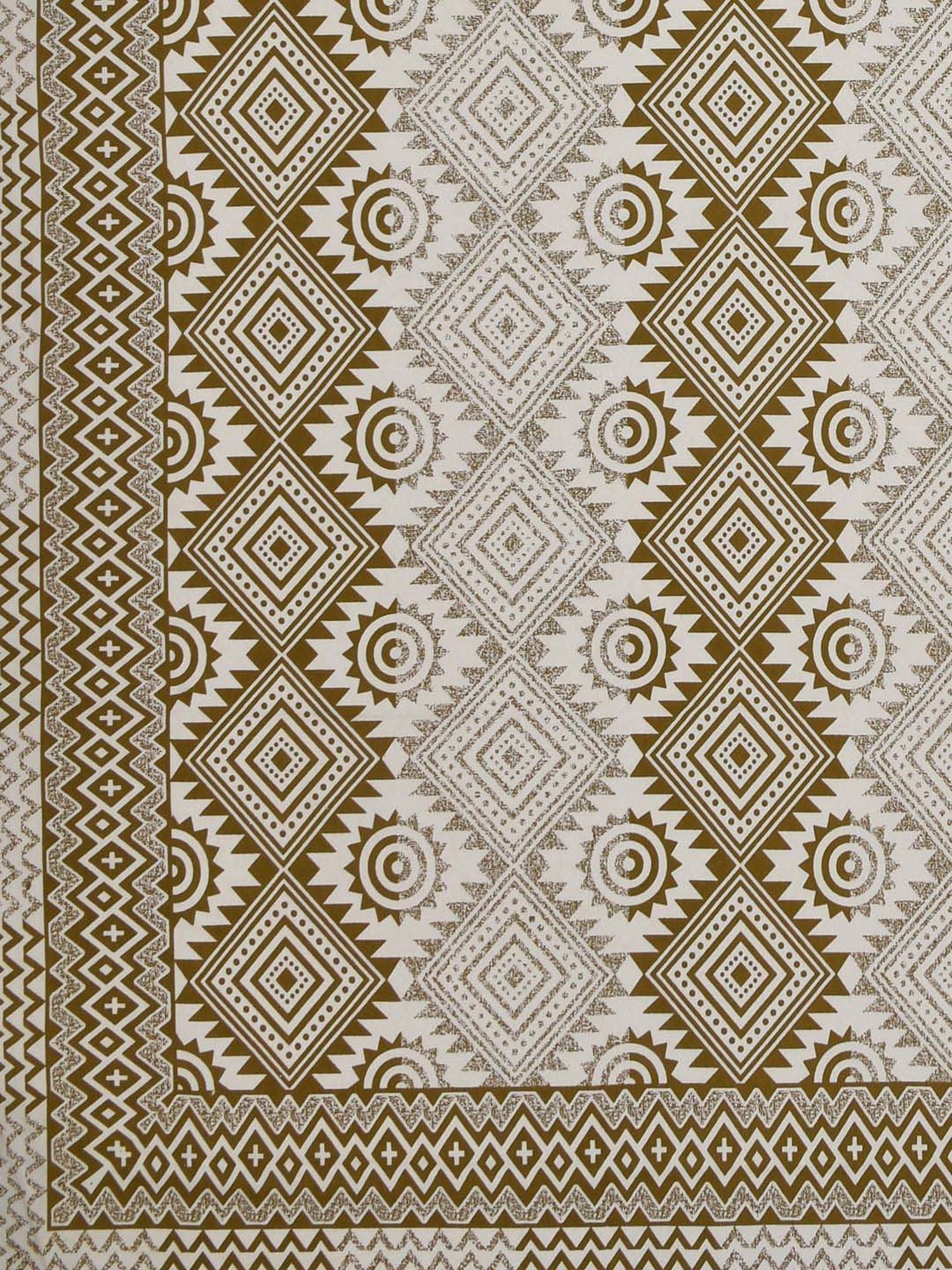 Aapno Rajasthan Sand Dunes Green & White Cotton 140 GSM Double Bedsheet With 2 Pillow Cover