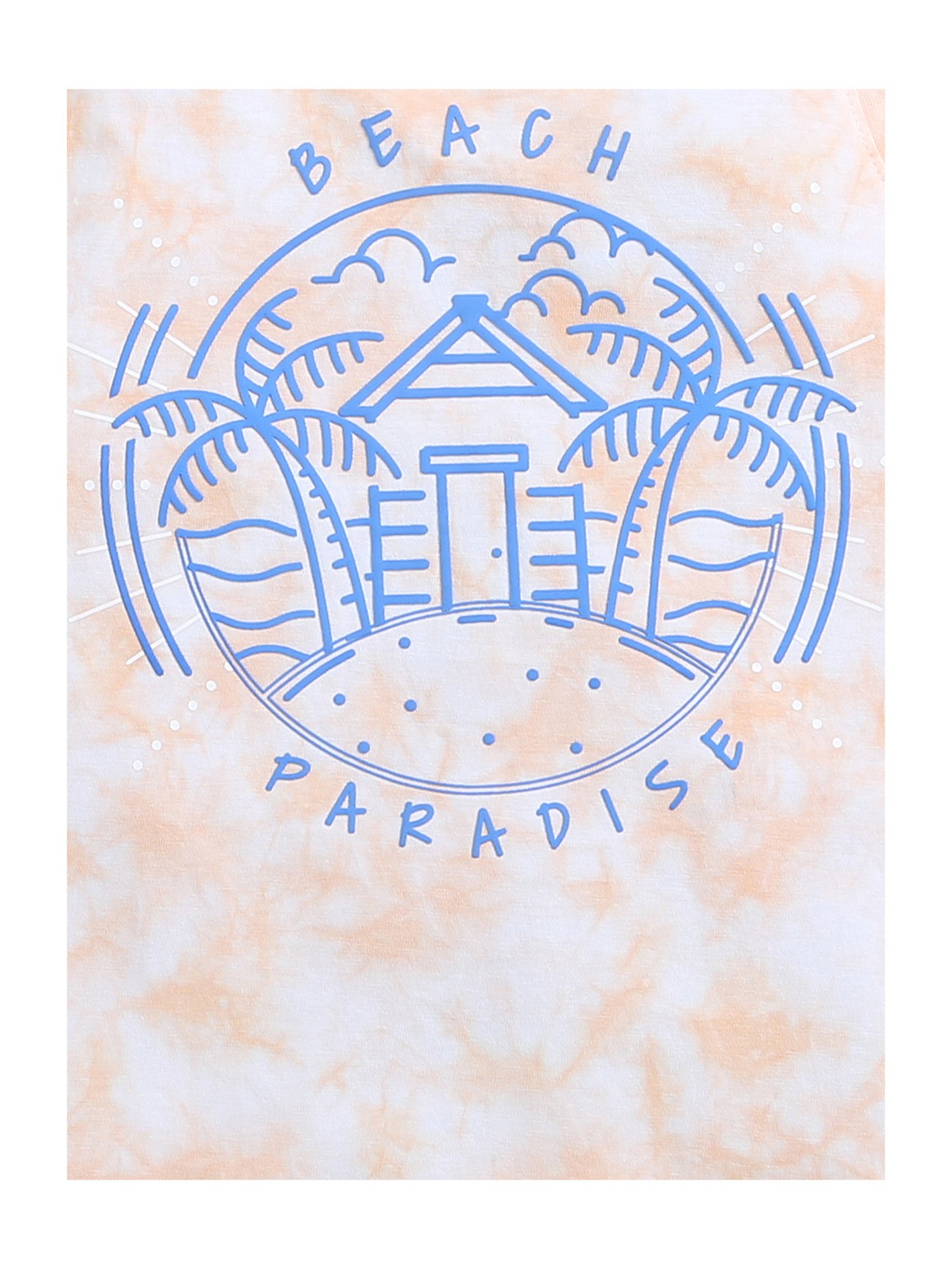 Bumzee Kids Peach Printed T-Shirt