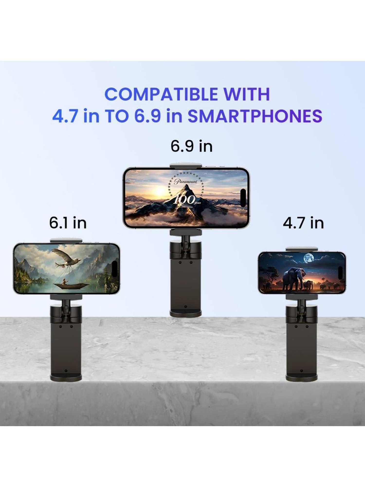 Portronics Mobot Clip 360&iquest; Deg Mobile Phone Holder with Adjustable Viewing Angles (Black)