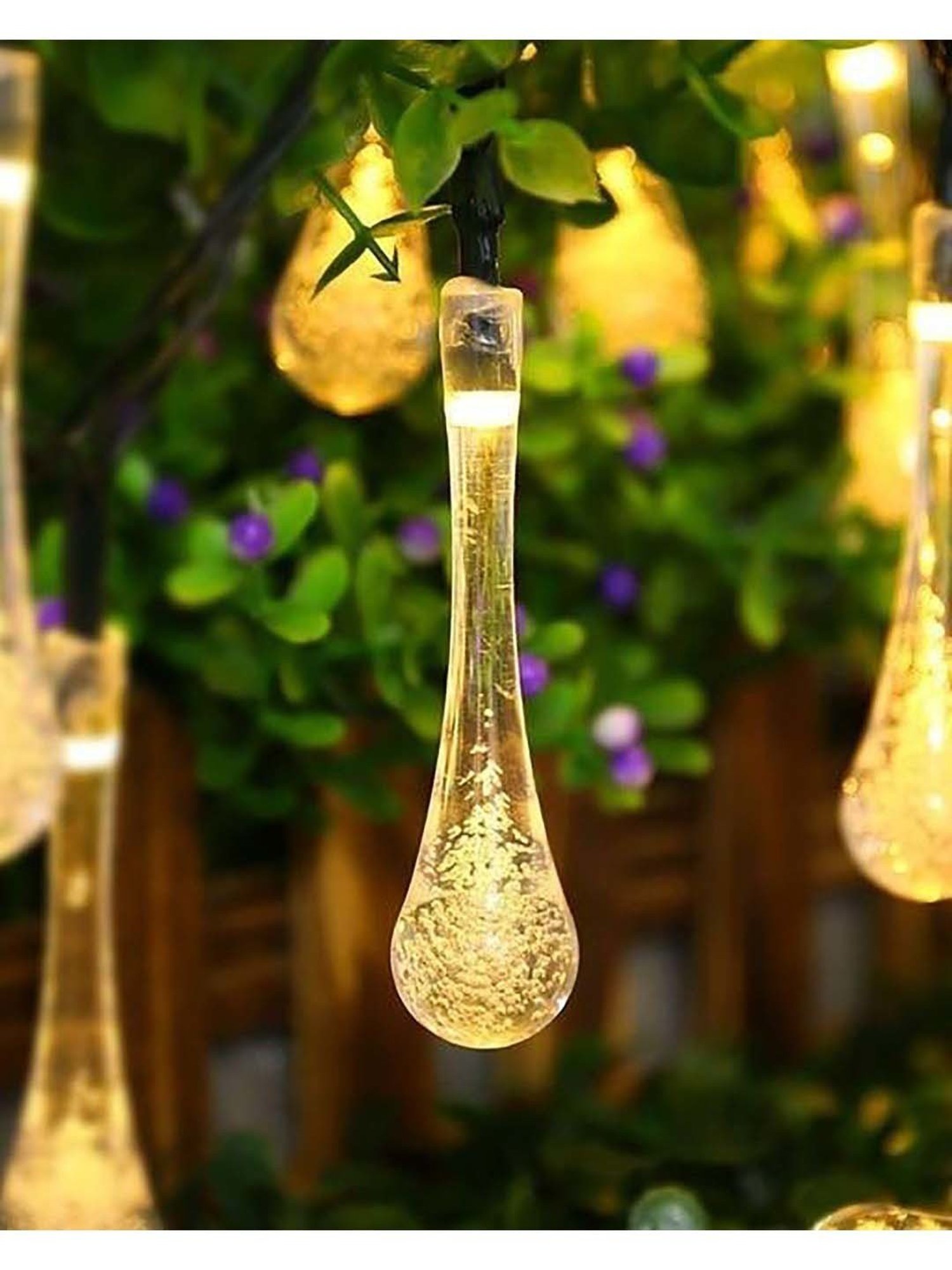 Homesake Yellow Copper 5M Water Drop Mode Led Fairy Lights,