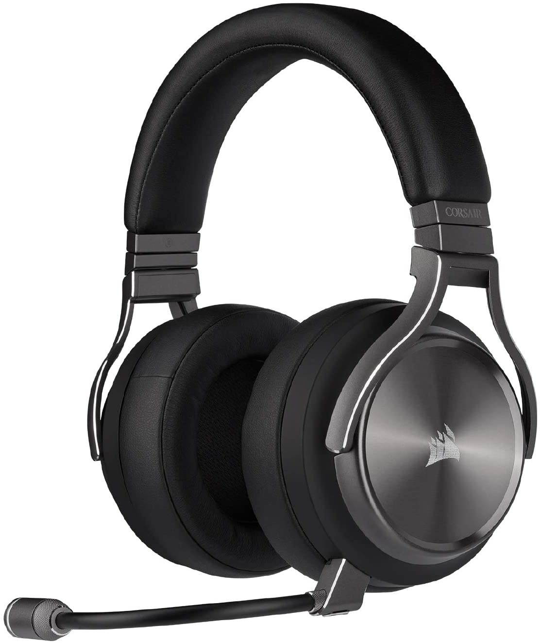 Corsair Virtuoso RGB Wireless Gaming Headset - High-Fidelity 7.1 Surround Sound w/Broadcast Quality Microphone - Memory Foam Earcups - 20 Hour Battery Life - Works with PC, PS5, PS4 &ndash; Carbon