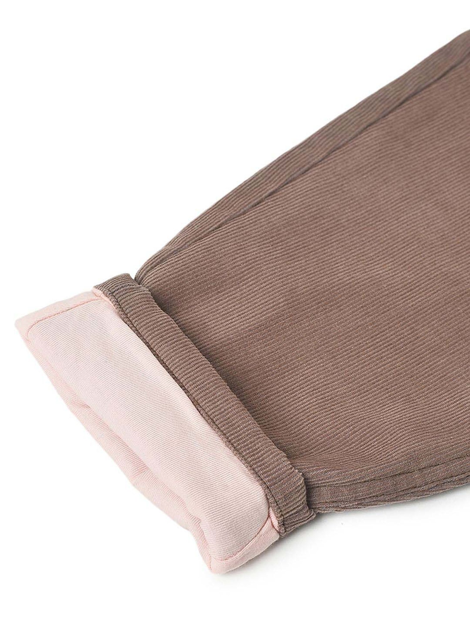 MiArcus Boys Brown Cotton Regular Fit Trousers