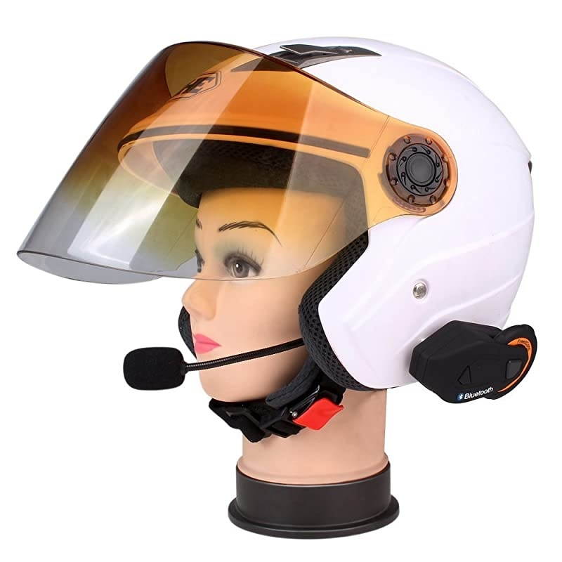 TMAX Helmet Communication Systems Group Intercom Waterproof 1000M TMAX Helmet Bluetooth Headset Talking Intercom Handsfree for Motorcycle Skiing 1 Pack