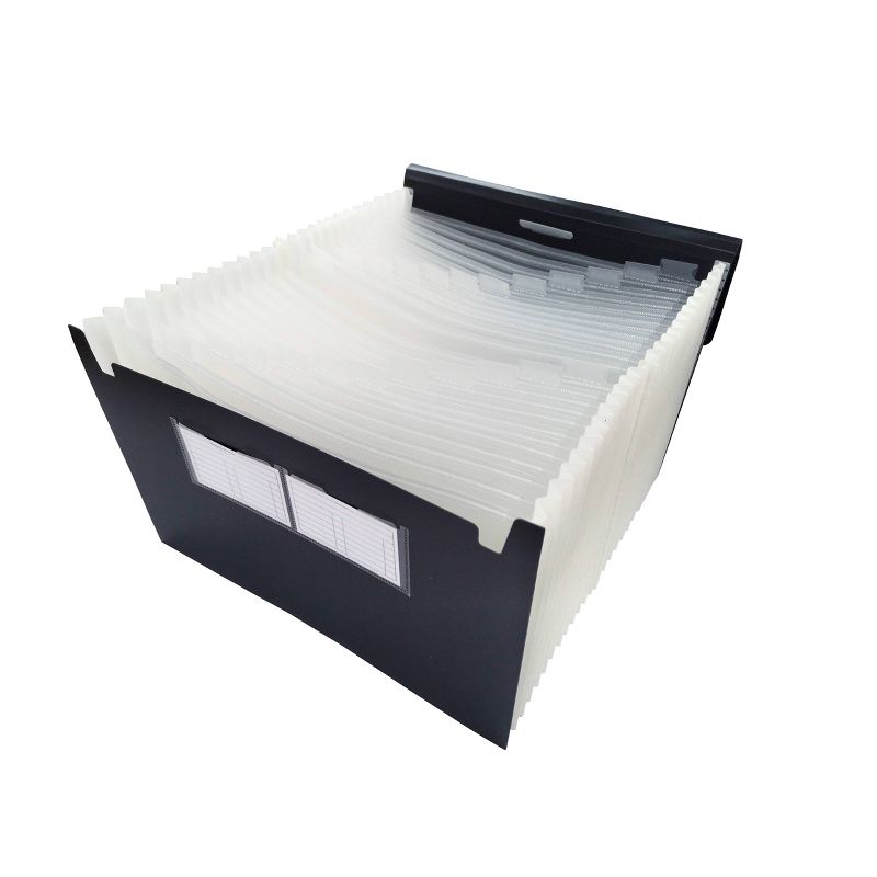 24 Pocket Expanding File Folder Organizer Legal Size Black - up & up™