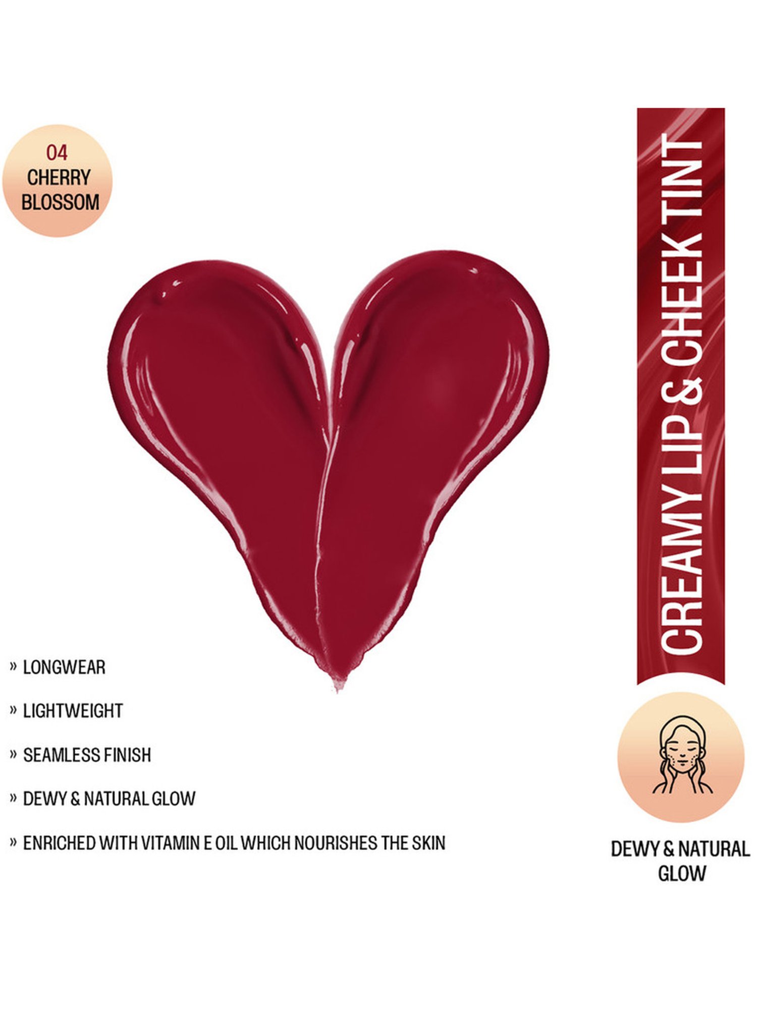 Insight Cosmetics Creamy Lip & Cheek Tint 04 Cherry Blossom - 7.5 gm