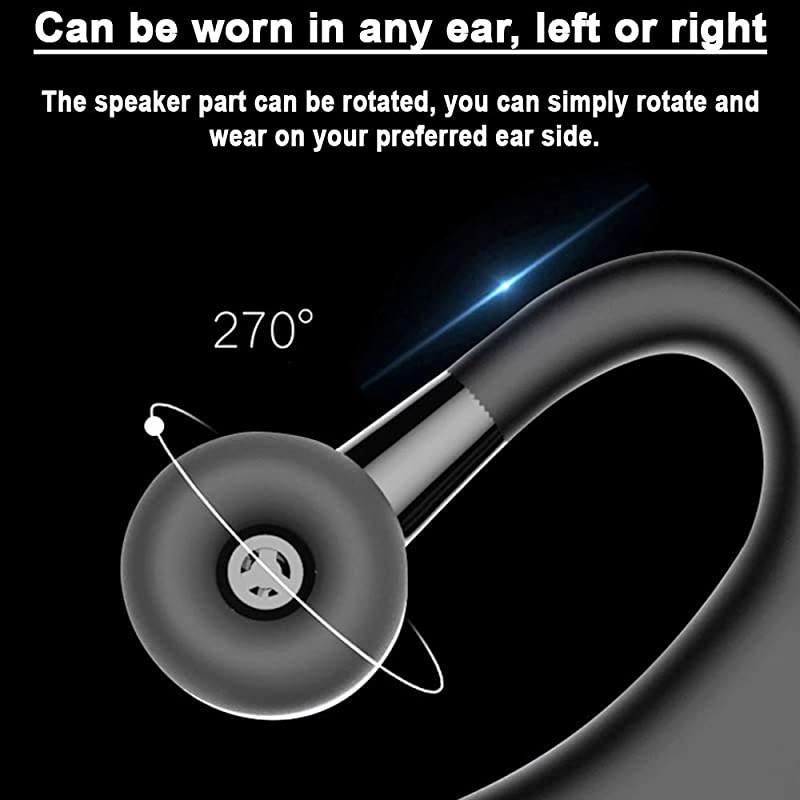 Bluetooth Headset V41 with Portable Charging Case CVC 60 Noise Cancellation Bluetooth Earpiece Compatible with Android iPhone Handsfree for DrivingTruckerOffice