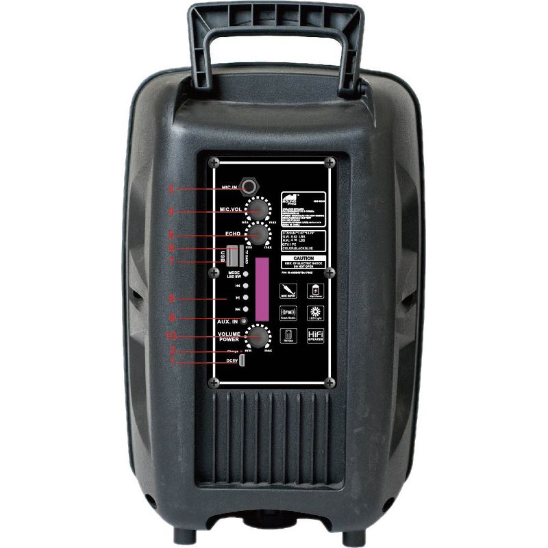 Naxa NDS-8004A Portable Speaker System - Black, Blue