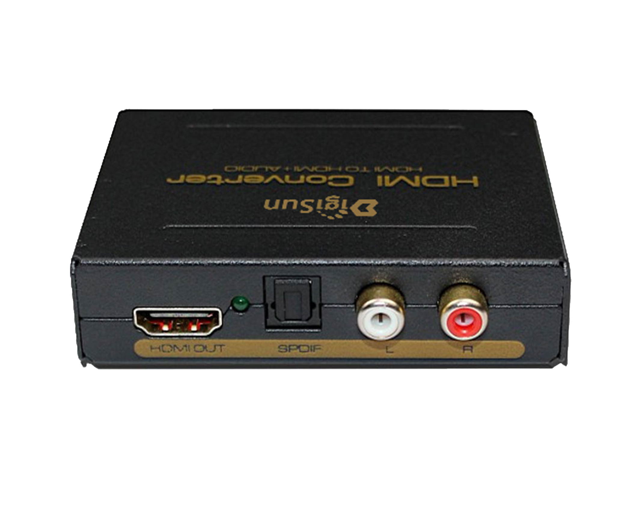 DigiSun AH211 HDMI to HDMI+AUDIO Extractor (SPDIF+R/L), Supports video Full 3D/1080P@24/50/60Hz  and audio output 2.0CH & 5.1CH optical Toslink(SPDIF)