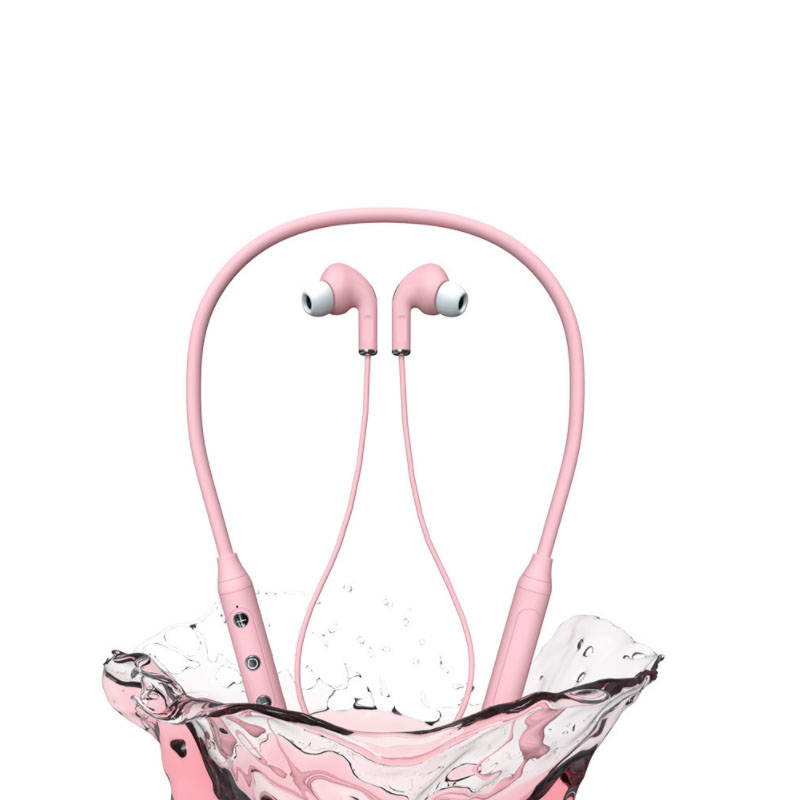 Hanging Neck Bluetooth Sports Headphone Waterproof with Noise Cancelling Bulit-in Mic in-Ear Earbuds for Video/Conference Call/Workout/Running/Gym