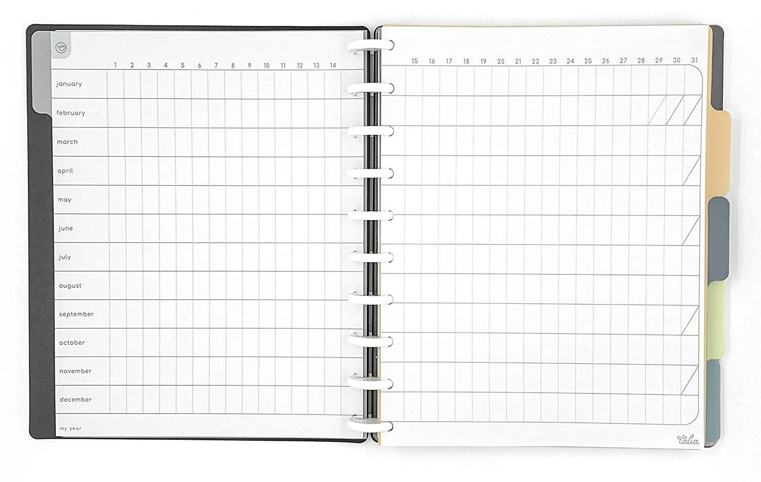 Talia Discbound Notebook, Energetic Turquoise, Midsize