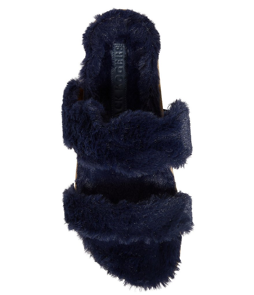 Jack Rogers Lauren Comfort Cozy Faux Fur Slides