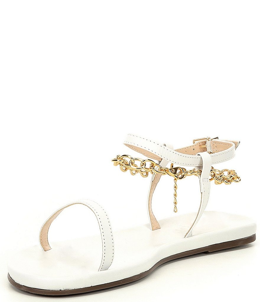 Schutz Celyna Leather Chain Detail Sandals