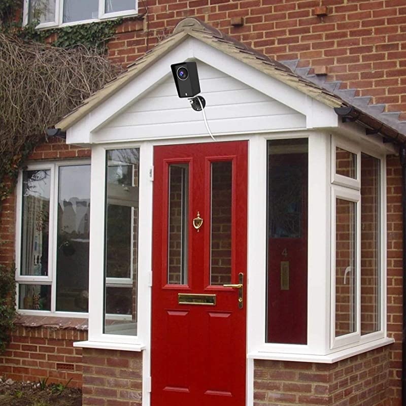 Cam Pan Protective Case with Wall Mount Bracket Weather Proof Adjustable for Indoor and Outdoor AntiSun Glare and UV Protection Very Easy to Install Black