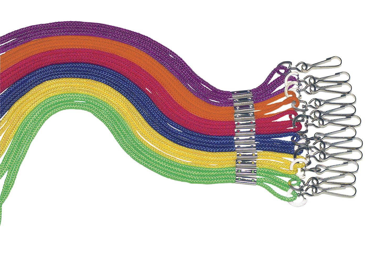 Sportime Braided Nylon Lanyards, Pack of 12