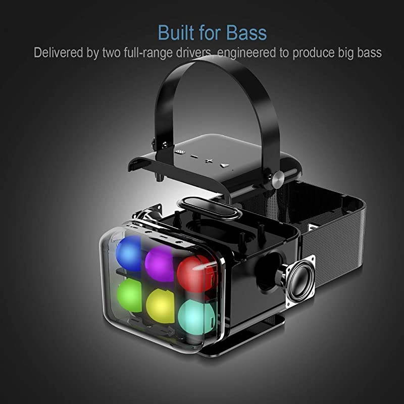 Led Ambient Table LampIndoor Outdoor Bluetooth Speaker with Lanternamp Portable Stereo Speaker with HD Audio and Enhanced Bass 6 Mini LED Moon Lamp BT42 for iPhoneiPadAndroid