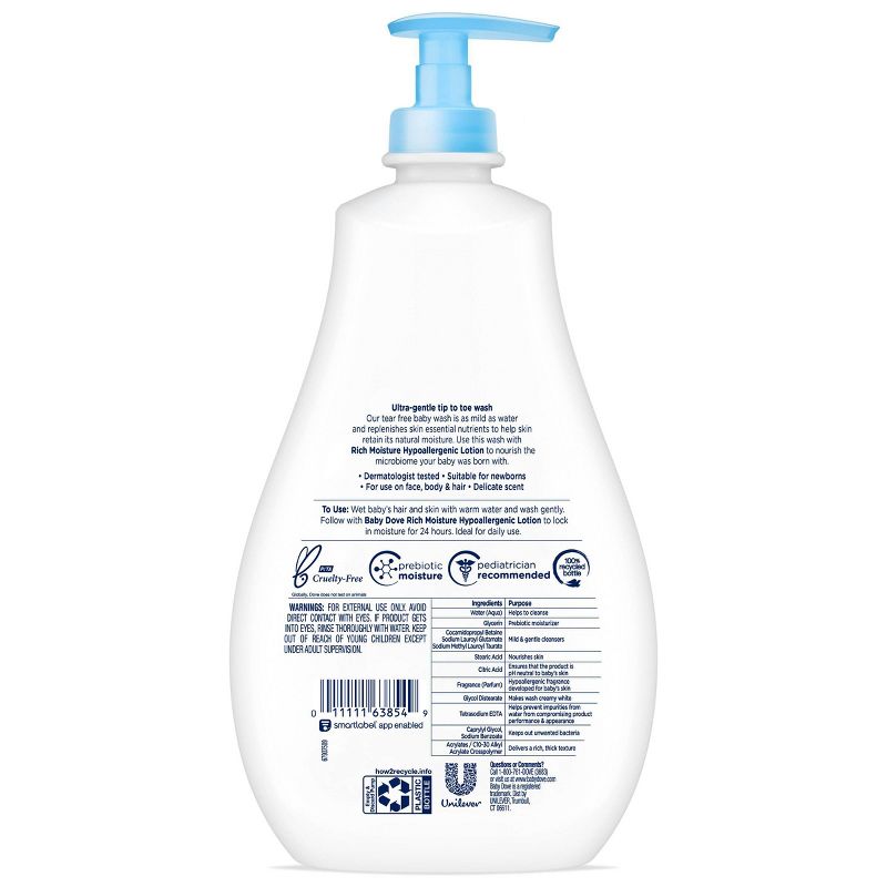 Baby Dove Rich Moisture Sensitive Skin Hypoallergenic Wash - 20 fl oz