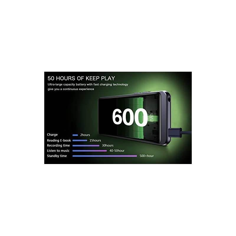 32GB MP3 Player with Bluetooth 4.2,  Music Player with FM and Recording, 2.4" Screen, HiFi Lossless Sound, Support up 64GB Expansion(Earphone, Sport Armband Included)