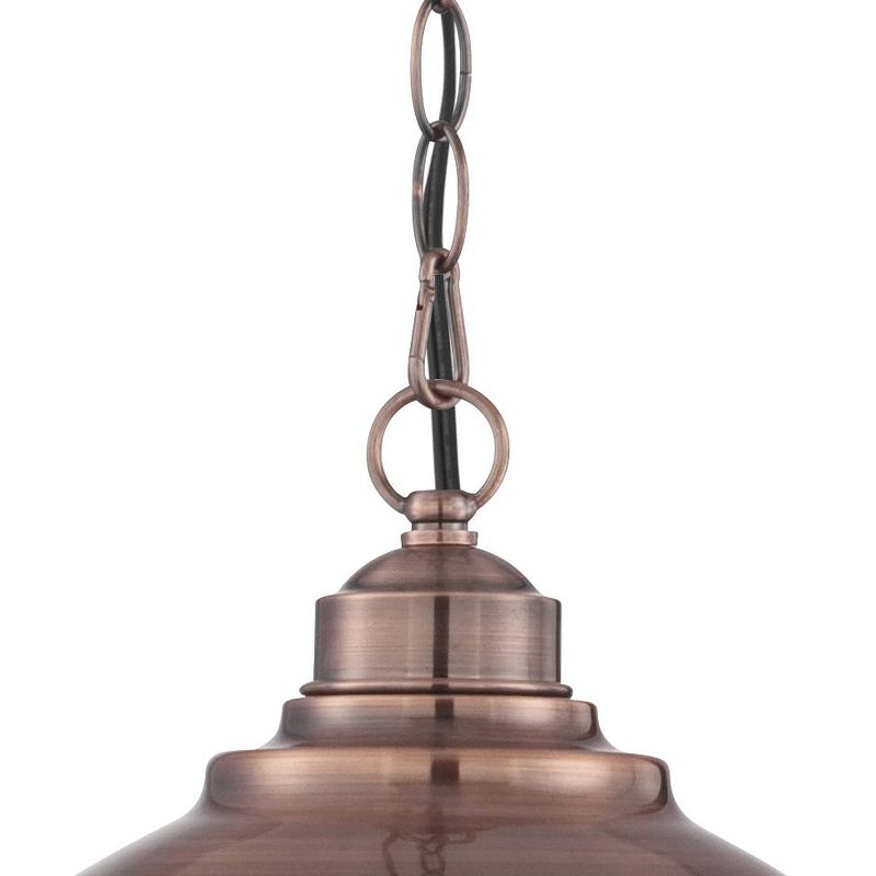 Franklin Iron Works Copper Dome Pendant Light 13 1/4" Wide Modern Industrial Rustic Fixture for Kitchen Island Dining Room