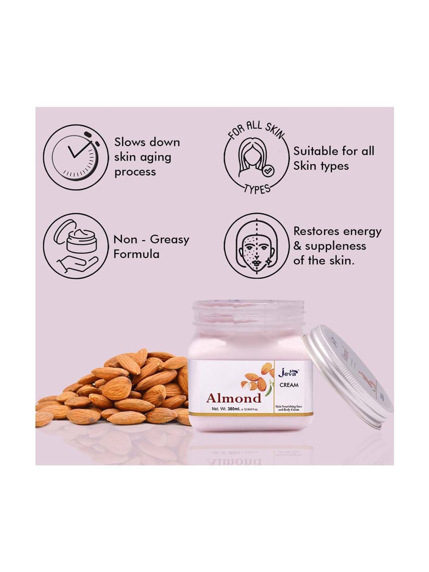 Almond Skin Nourishing Face & Body Cream - 380 ml