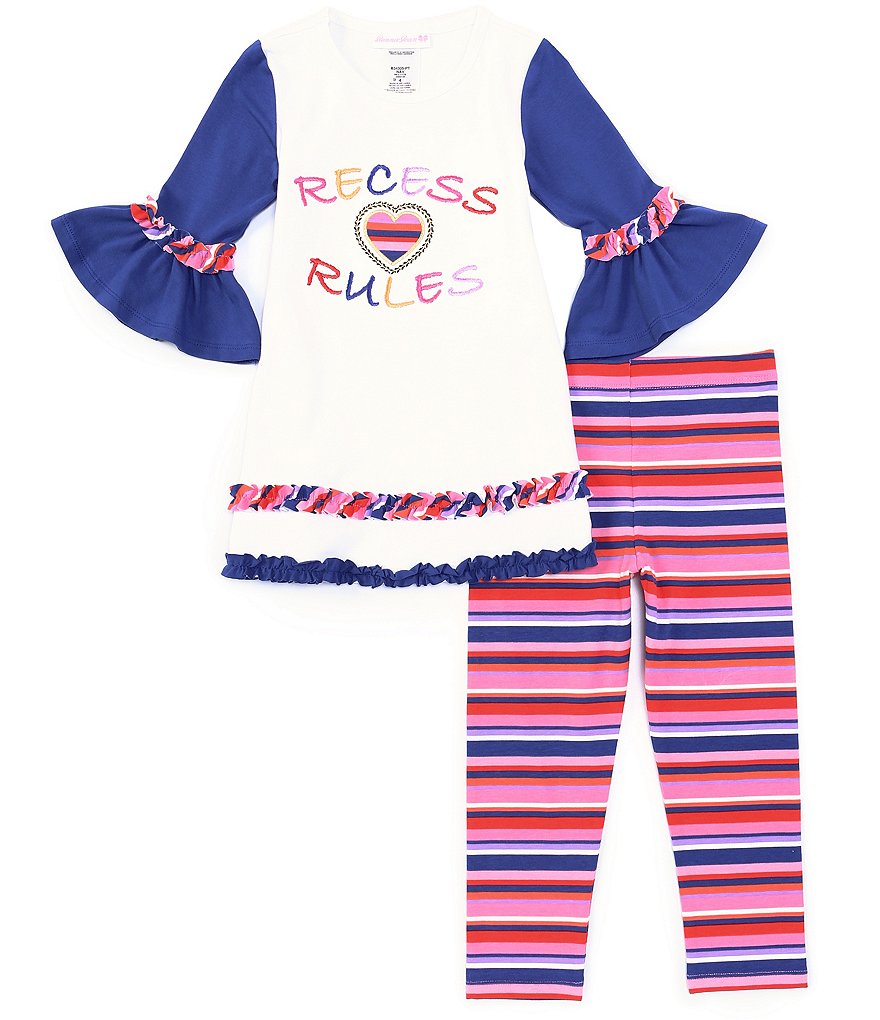 Ally B Big Girls 7-16 Flutter-Sleeve Dotted Top & Shorts Set