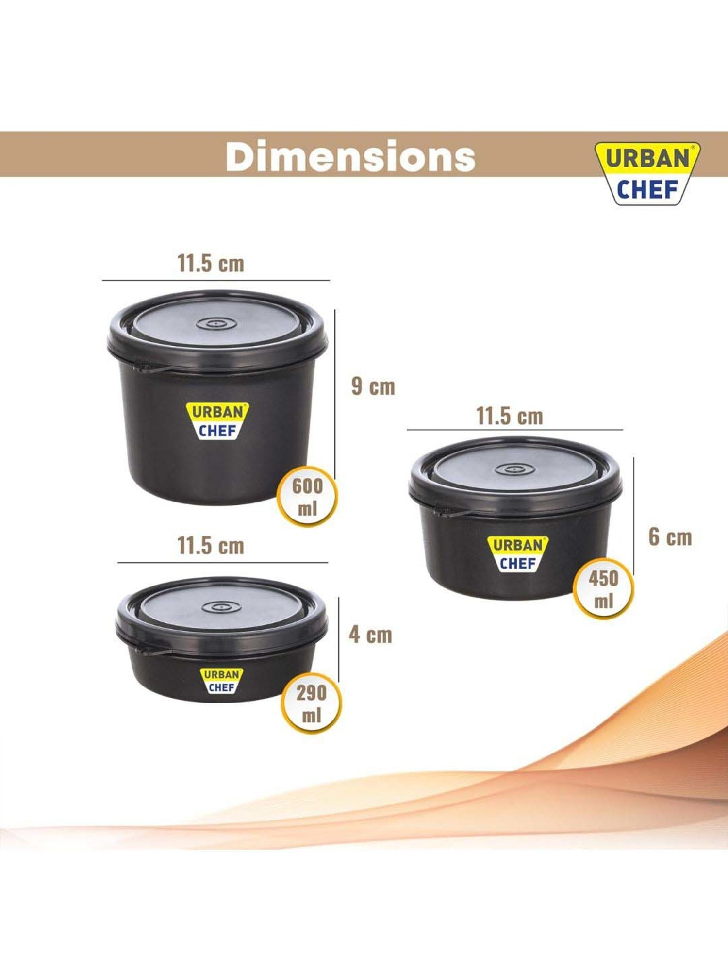 Milton Red Stainless Steel Small Tiffin Box - Set of 2